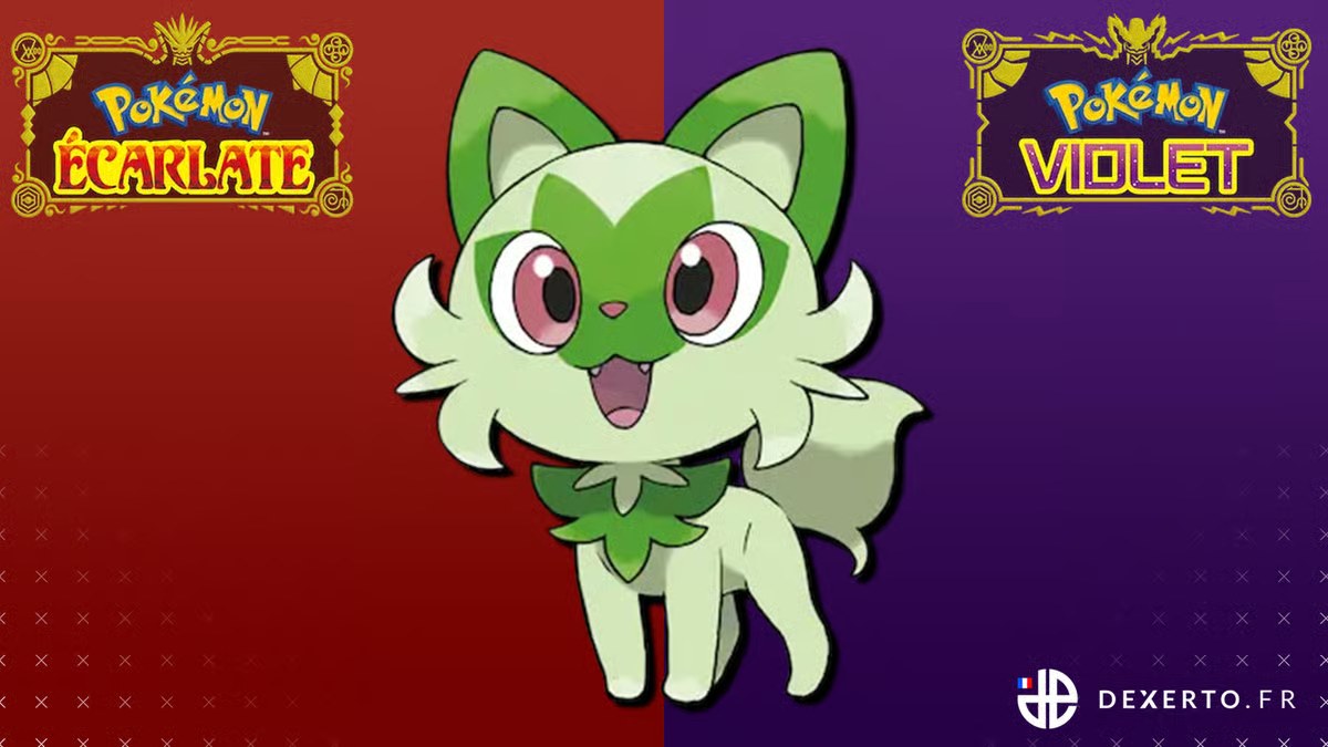 Poussacha, Pokémon chaton de type Plante originaire de la région de Paldea