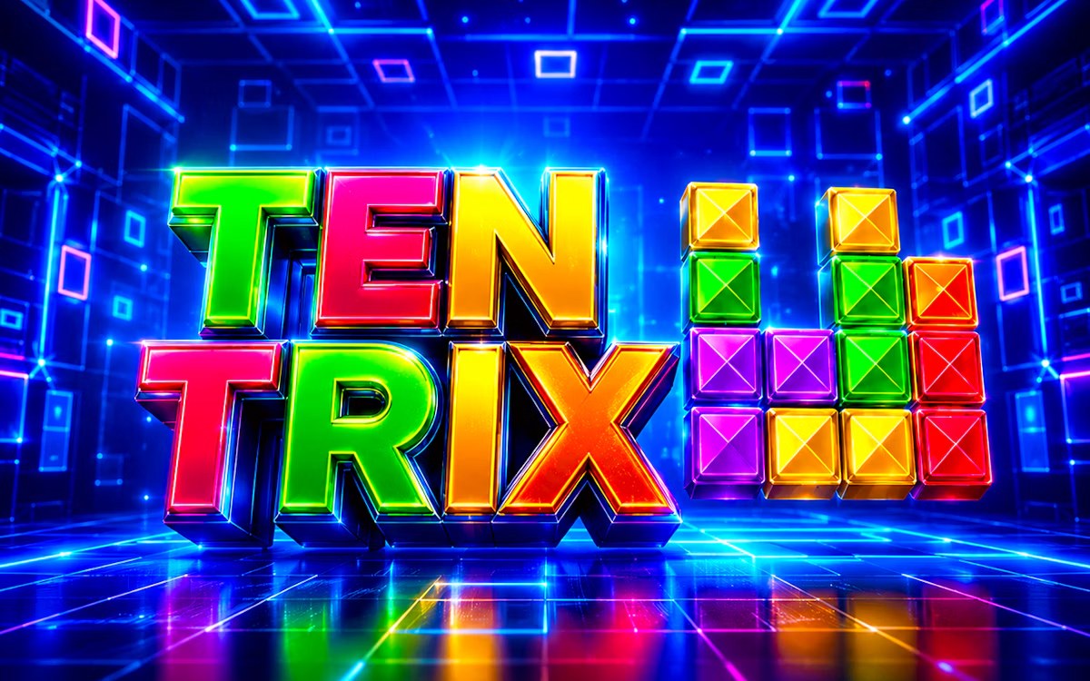 Partie de Tentrix avec des blocs colorés sur une grille de 10 x 10