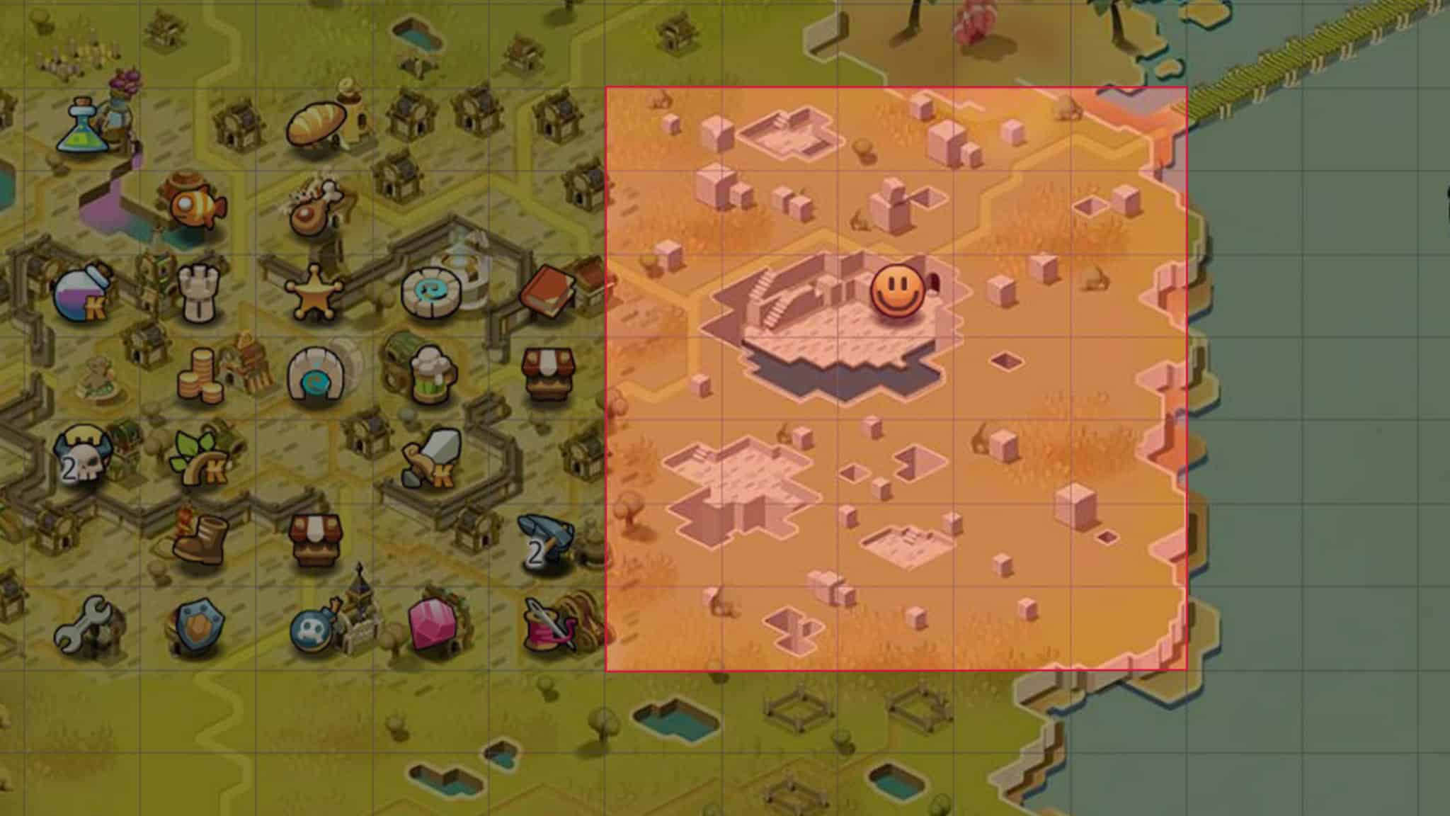 Illustration de la quête Le réveil de Pandala dans Dofus, pont menant à l'île et PNJ Moktwa